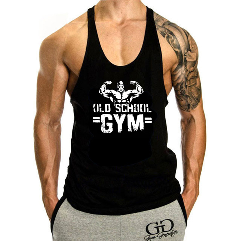 Cross-Border Men's Cotton Fitness Vest Summer Loose Fit Sports Sleeveless T-Shirt Breathable Running Training Tank Top