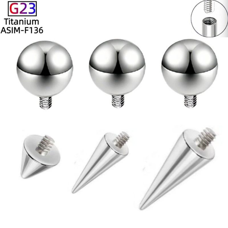 Pointed labret stud close-up product detail