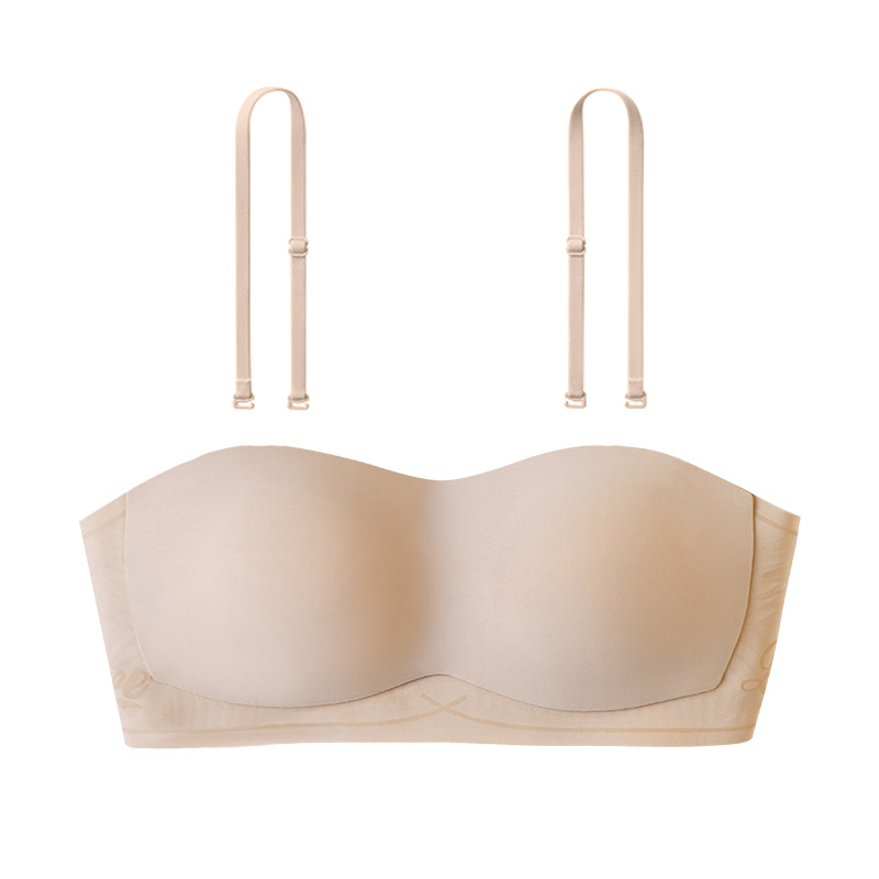 本物のノンワイヤー滑り止めブラジャー、大きな胸を小さく見せる薄型ブラ、ノンワイヤーで跡が残らない、寄せ上げブラジャー