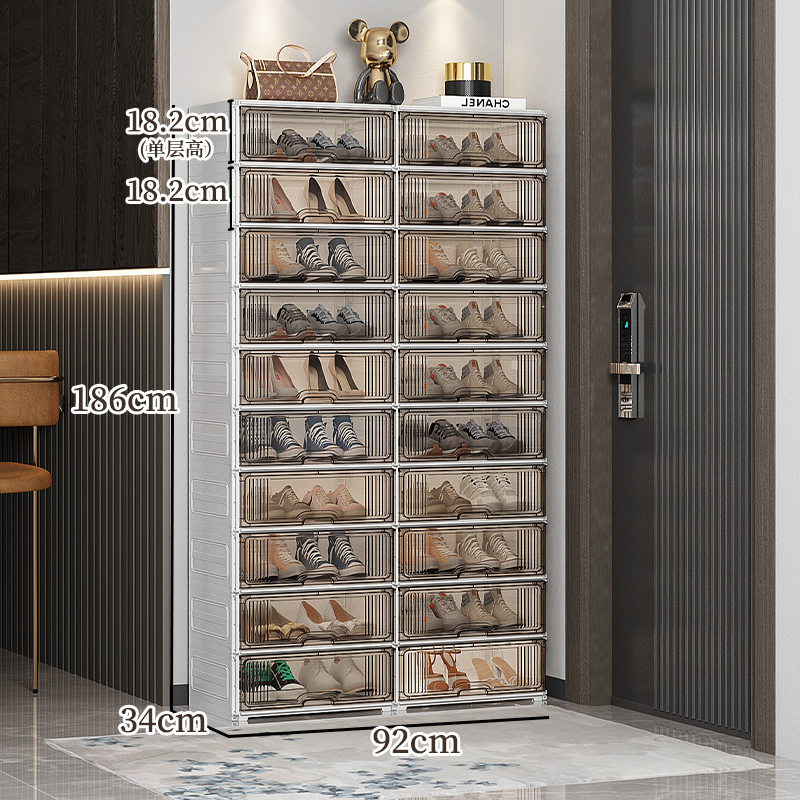 ✿ ✾ ✽ ✽ ✾ ✿    [육면체 완전 하드] 넓어지고 두꺼워진 2열 10겹 - 큰 신발 40켤레 수납 가능 ✿ ✾ ✽ ✽ ✾ ✿