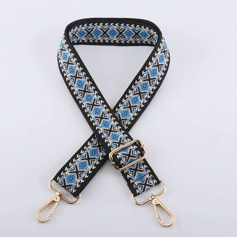 New Jacquard Bag Strap 3.8cm Bag Accessories Shoulder Strap Adjustable Single Shoulder Crossbody Women's Bag Replaceable Long Strap_voghion.com