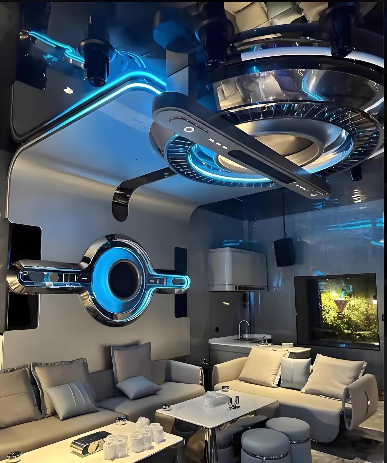 Módulo de atmósfera de bar de videojuegos KTV módulo de decoración de pared de luces de parque de juegos animado ciudad de modelado de luces