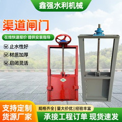 铸铁闸门机闸一体式渠道平板钢制手动方形液动调节水闸高标准闸门