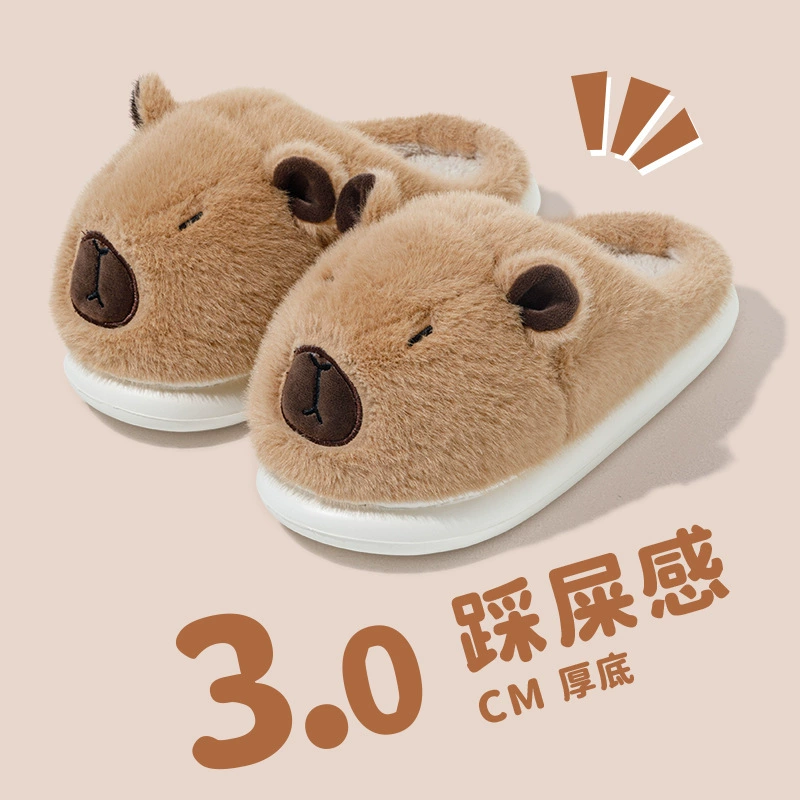 Зимний новый стиль Cabbara хлопчатобумажные тапочки мужские бархатные утолщенные теплые домашние нескользкие тапочки оптом