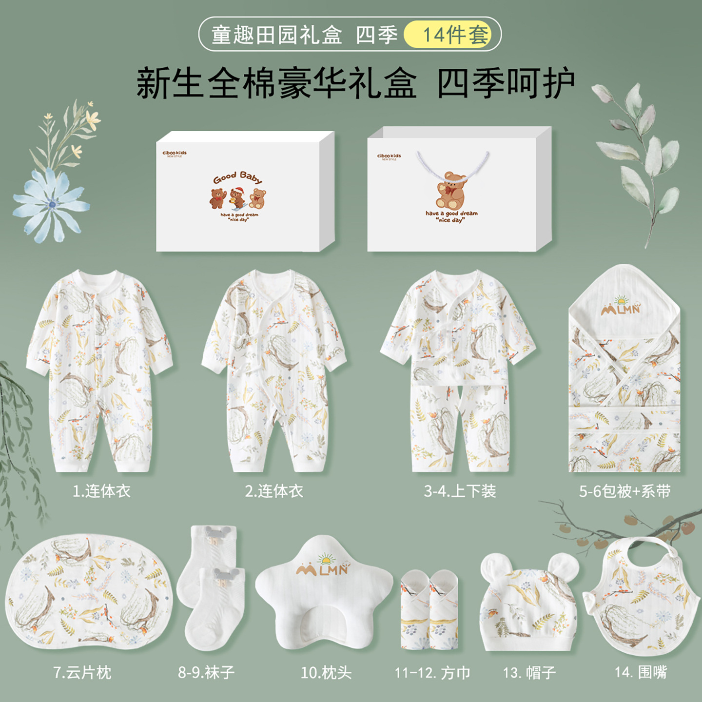 Newborn baby clothing summer sets, newborn gift boxes, and a complete guide to gifts for newborns who are just one month old.