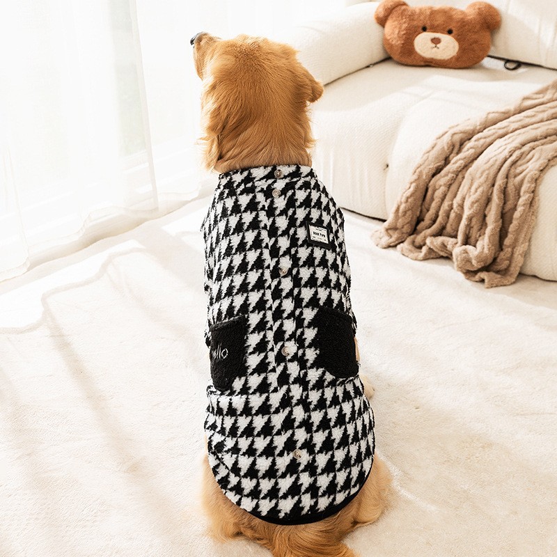 Transfronterizos de moda de color sólido fuera de tracción chaleco perros grandes perros de otoño y invierno mascotas ropa de perro al por mayor image 12