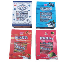 杜福记拉丝老酸奶软糖30条盒装可乐汽水牛奶味网红零食儿童怀旧糖