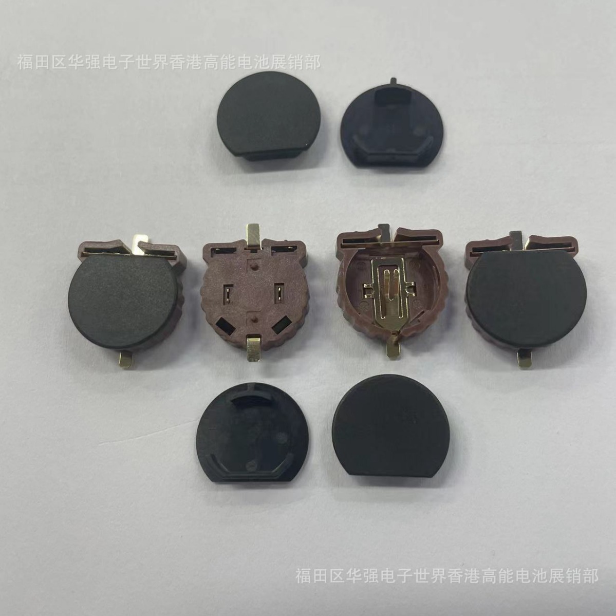 CR1220-2贴片电池座 磷铜镀金耐高温带盖吸盘编带卷装1056TR