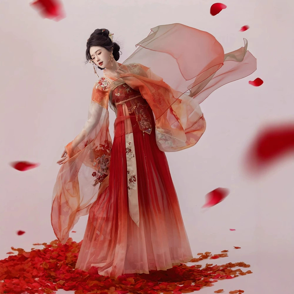 Yu Yutang Оригинальный костюм китайской одежды Tang Tang Вышитый костюм Тан из северных и южных династий