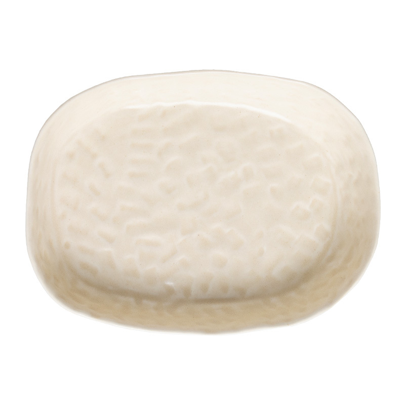 [Series de cubiertos de Old Time Lane] platos de cerámica retrógrados, platos de arroz caseros, platos irregulares, platos de pescado