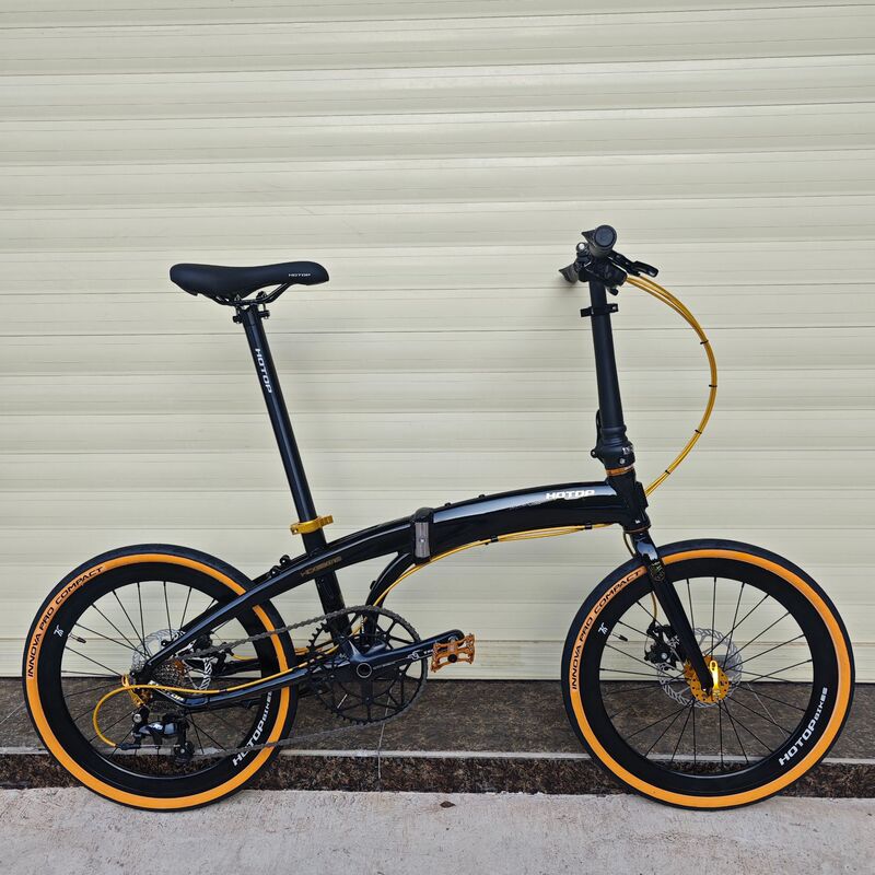 Hotop Folding Bike 22inch 9-Speed Convenient Leisure Bike Lightweight Adult Speed Folding Bicycle