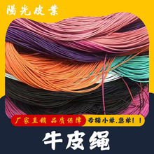 疯马皮植鞣革牛皮绳真皮鞋带背包带绳头层圆皮绳缝纫圆轮绳粗皮绳