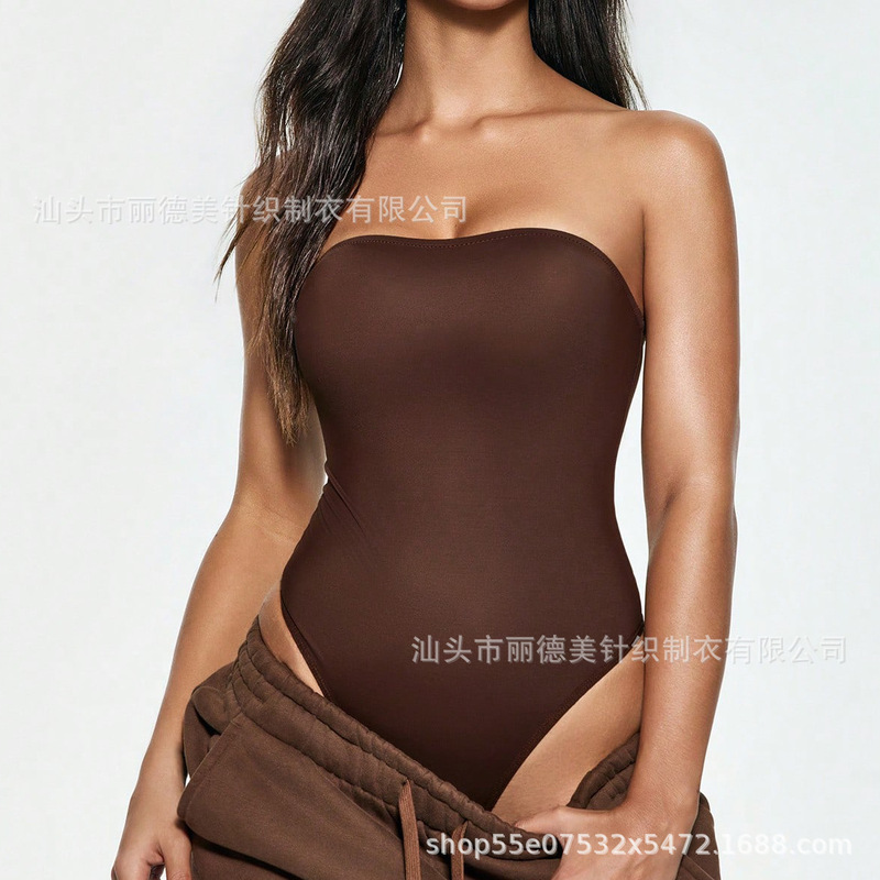 European and American sexy shapewear one-piece strapless comfortable tube top one-piece thong bodysuit wrap chest lingerie European and American sexy shapewear one-piece strapless comfortable tube top one-piece thong bodysuit wrap chest lingerie