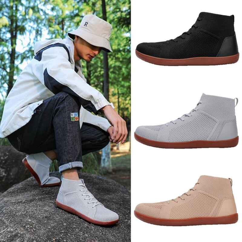 Manufacturers cross-border new high-top wide palm shoes breathable non-slip wide head barefoot casual shoes indoor fitness shoes yoga shoes