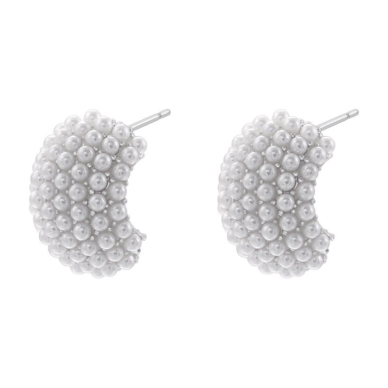 1 Pair Quantity Holiday Occasion 1 Pair Lady Water Droplets Irregular Inlay Copper Artificial Pearls Ear Studs