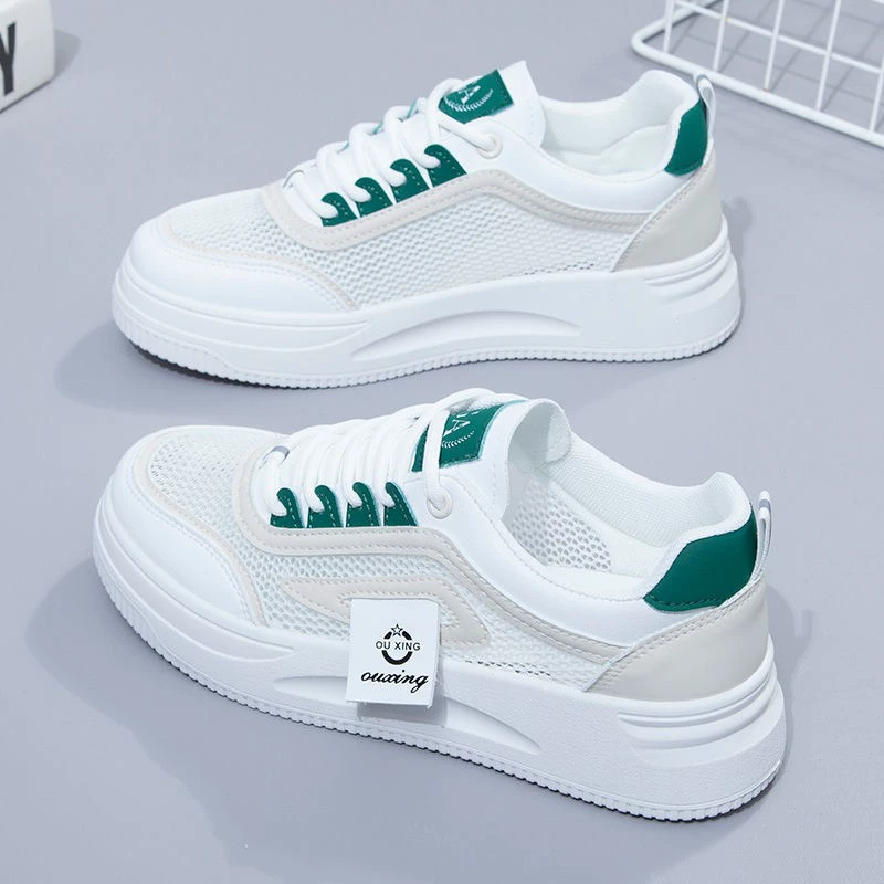 Спортивные повседневные кроссовки для женщин, новинка осени 2024, популярные кроссовки в стиле «dad shoes», дышащие, с мягкой подошвой, универсальные белые кроссовки