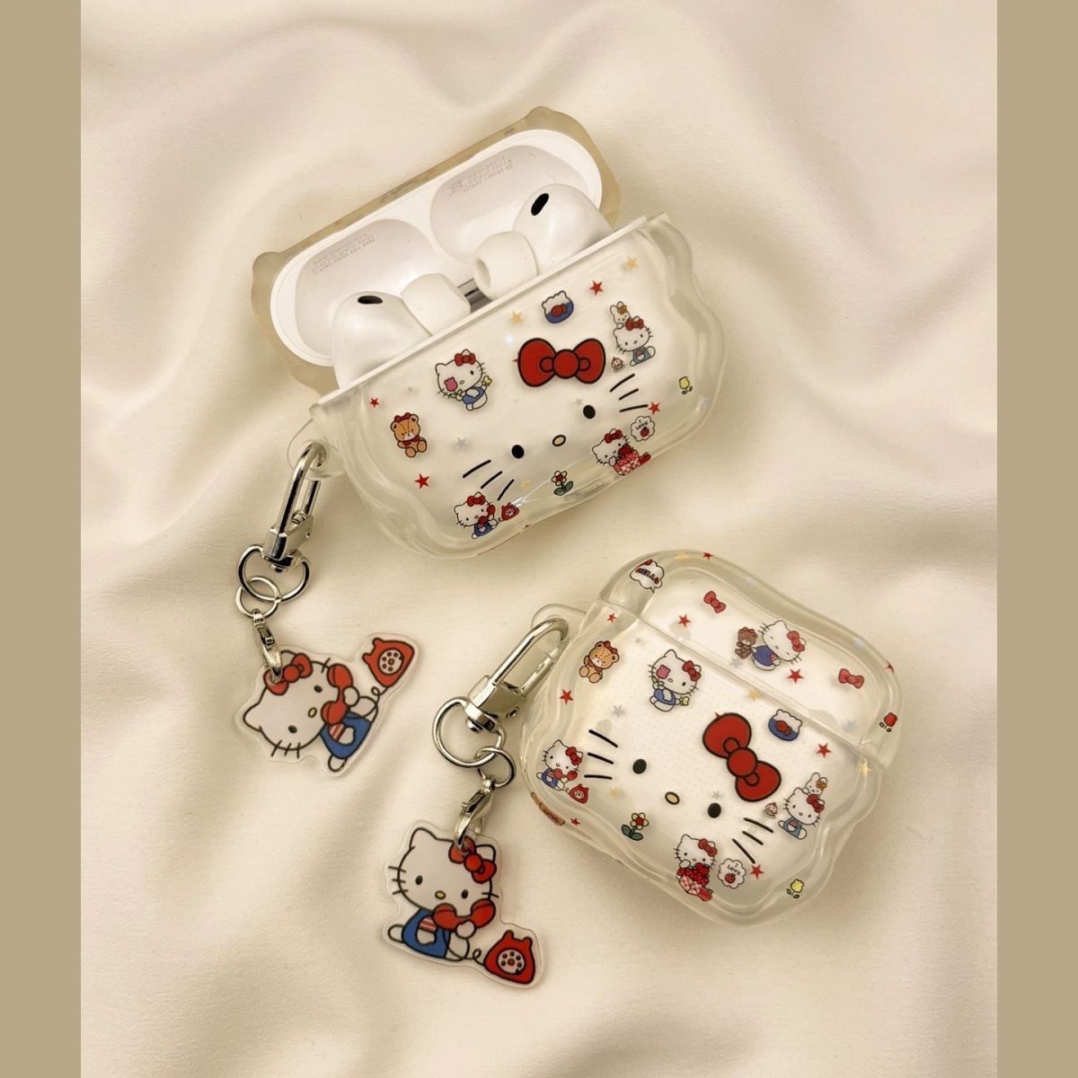 Star Bow Kitty AirPods 4 generación 5 Apple auriculares estuche AirsproPod2 estuche Bluetooth