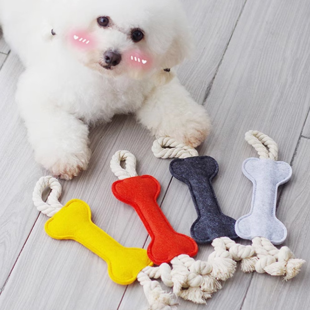 宠物玩具狗狗磨牙骨头棒啃咬绳结训练犬自嗨解闷神器消耗体力全套