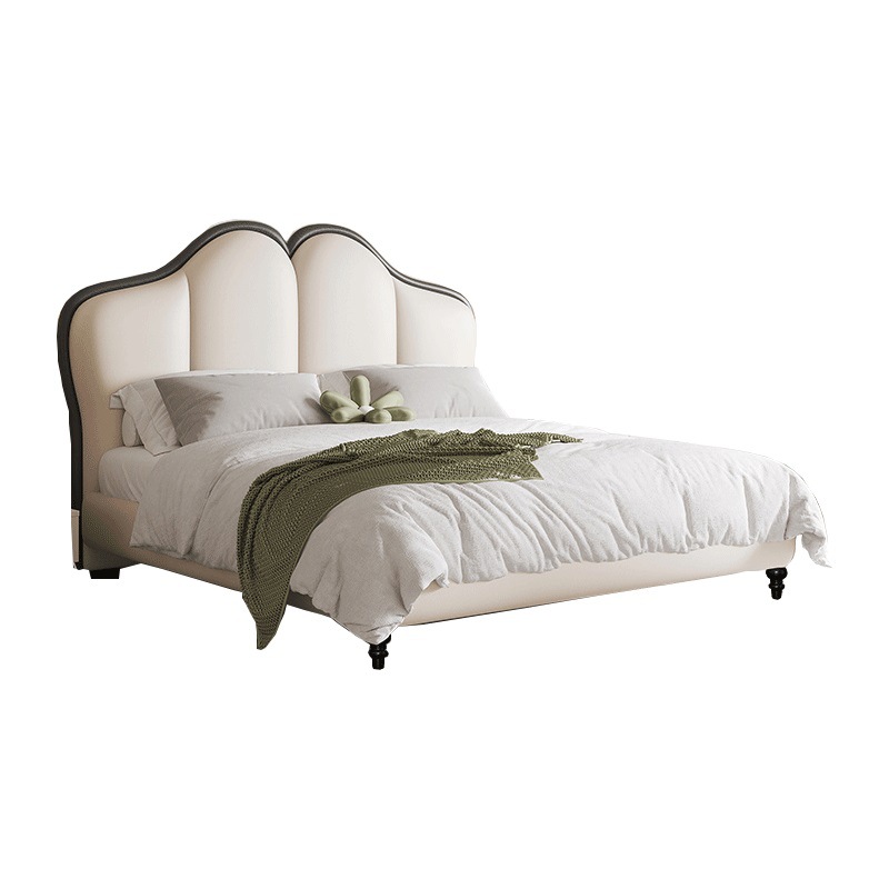 Danfoss, cama de cuero de vaca, cama mariposa, cama doble, cama de envoltura, cama delgada, cama de borde