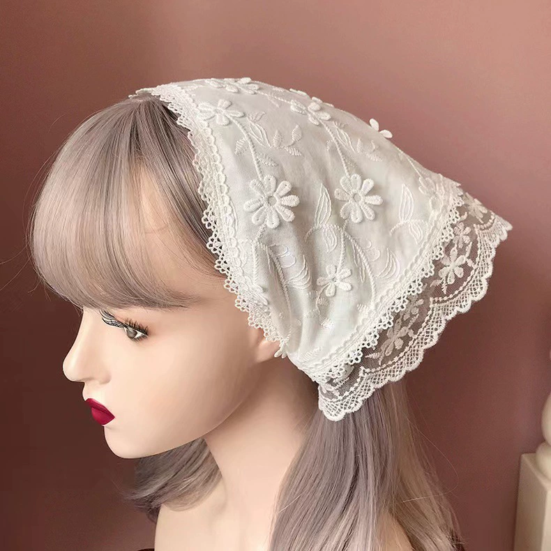 Lace scarf, retro universal hat