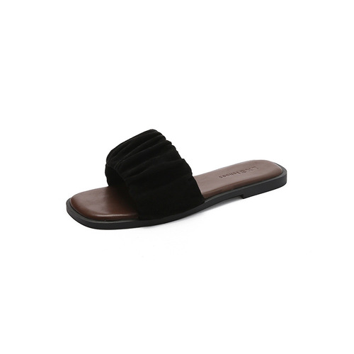 French High-End Sensibility One-Slipper Women's Summer Outdoor Wear Flat Sandal Ins 2024 New Model