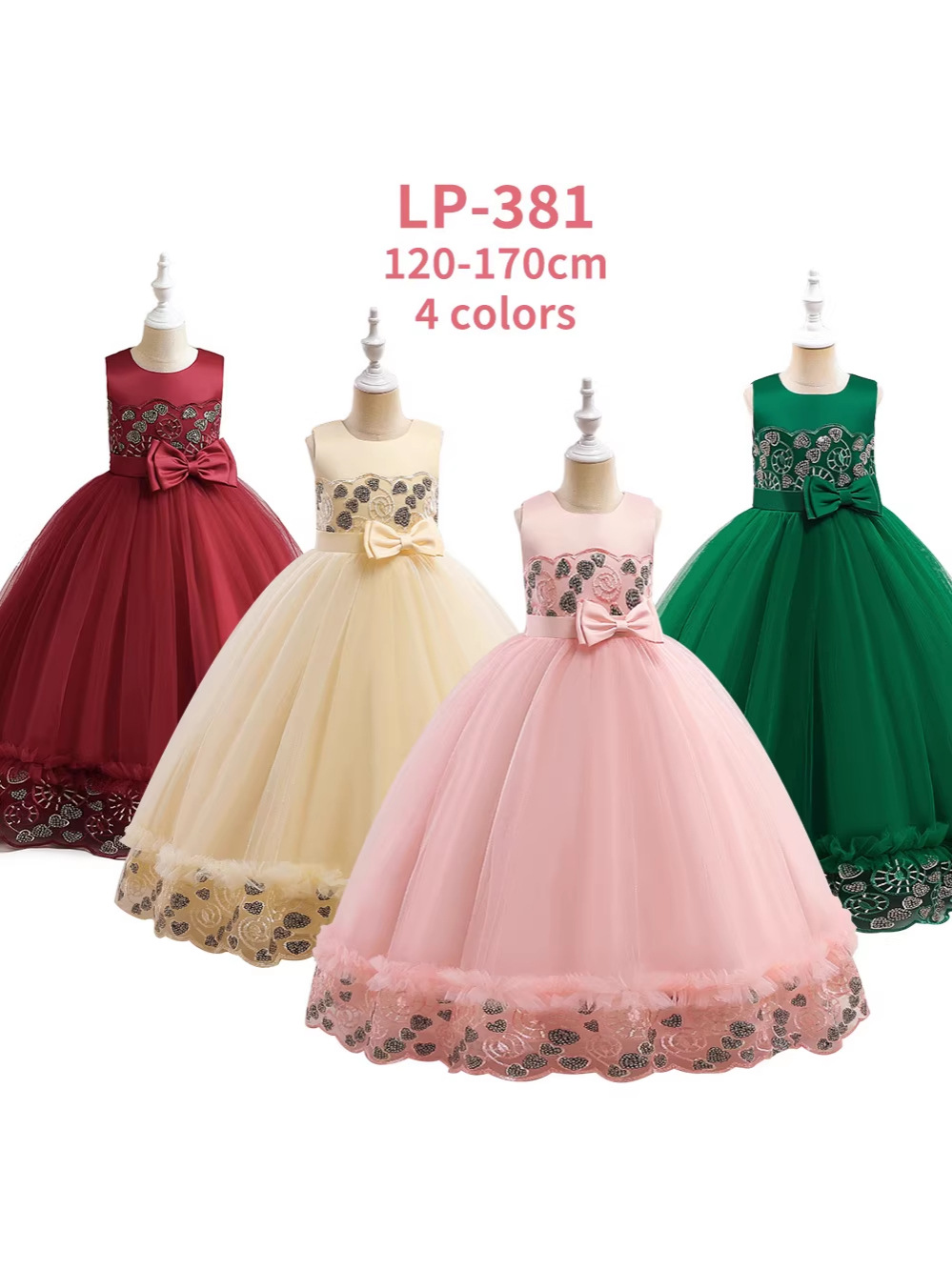 2024 nuevos niños vestido bordado vestido 61 coro rendimiento anfitrión piano rendimiento pettiskirt