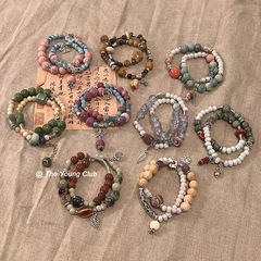 New Chinese-style ceramic bracelet for women, original design, high-end beaded ethnic style bracelet, national trend, retro bestie jewelry