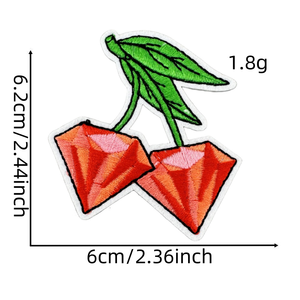 3g Weight Clothing Sticker Patches Classification 1 Piece, 1 Set Quantity Nonwoven, Polyester Material Letter, Cherry Pattern Cute Style 1 Piece 1 Set Cute Letter Cherry Nonwoven Polyester Clothing Sticker Patches 3