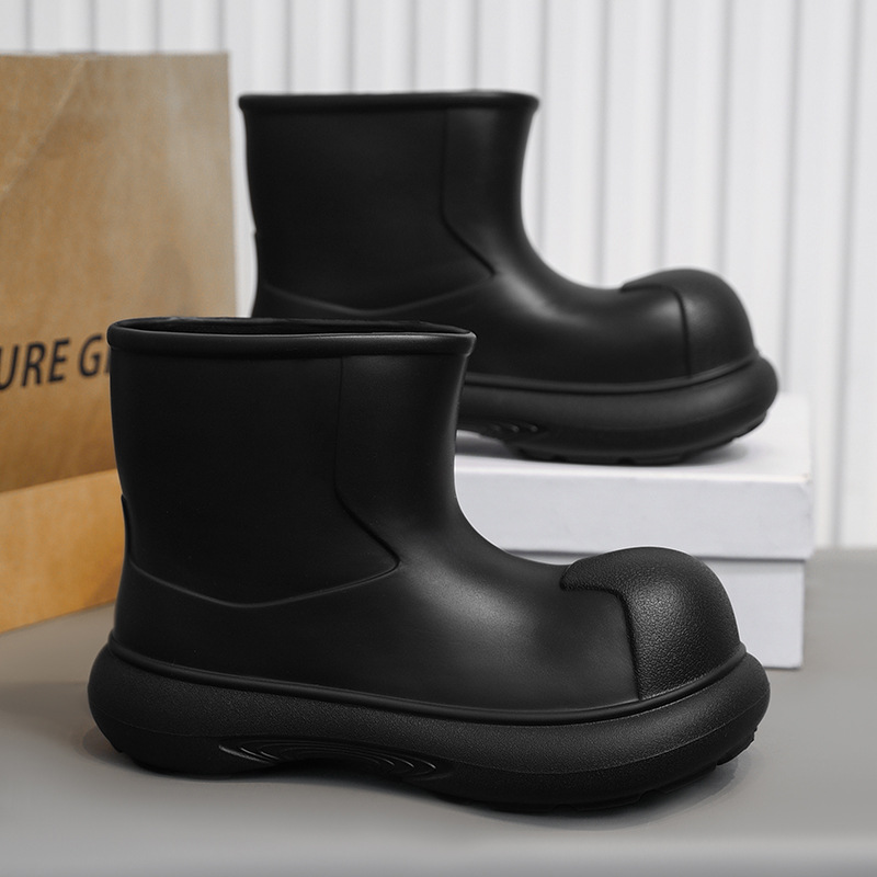 여성용 장화 2025 신상 여름 가볍고 심플한 클래식 솔리드 컬러 야외 두꺼운 밑창 방수 장화 여성용