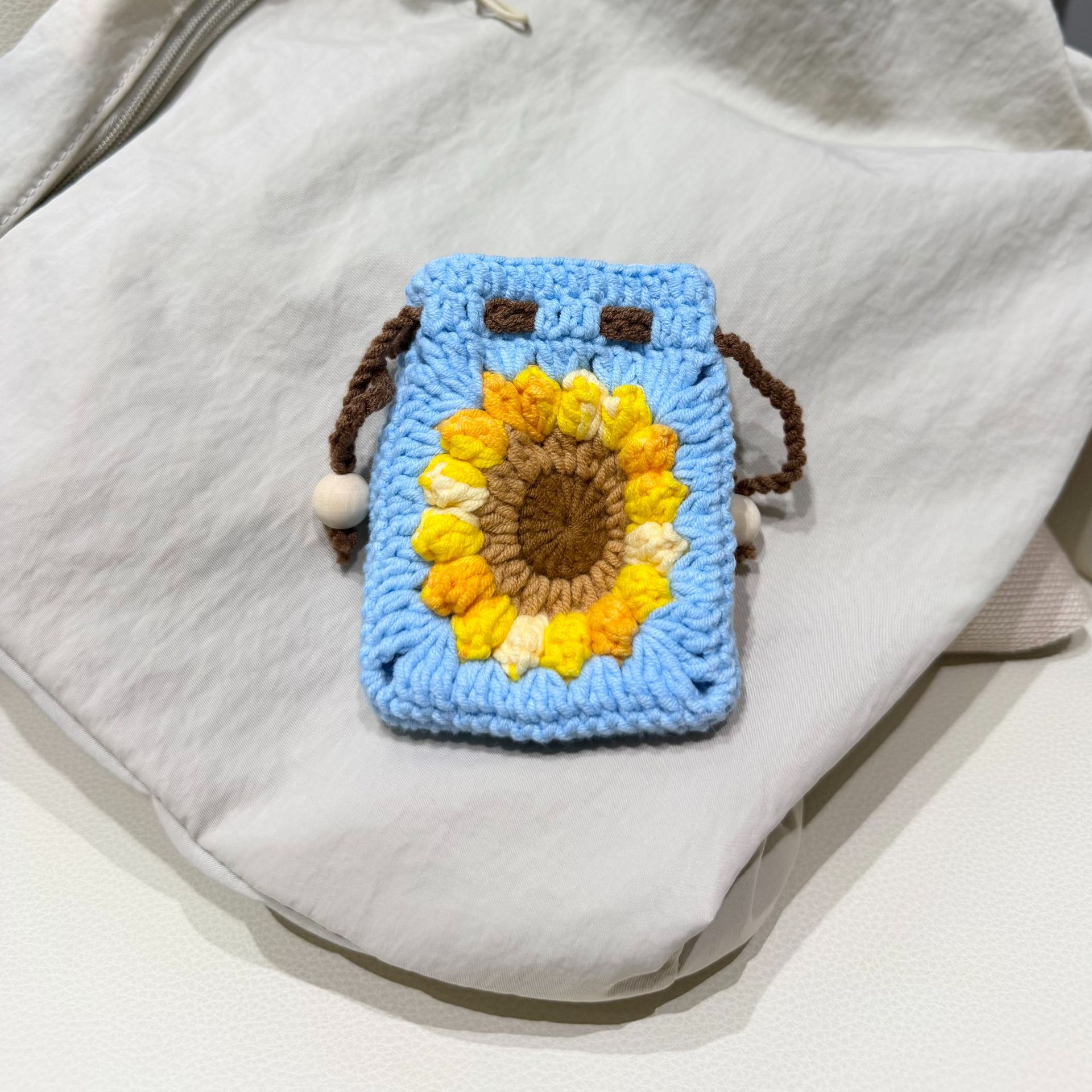 Mini Monedero de Cordón Tejido de Algodón para Uso Diario