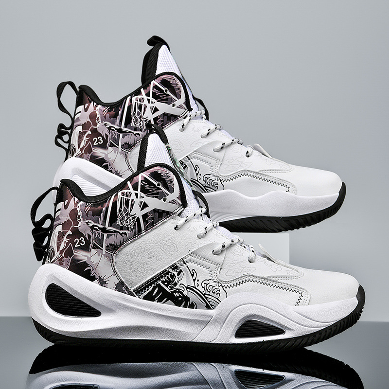 Otoño y invierno nuevo tipo de zapatos de baloncesto de pato pato de cuero hombre respirado zapatos de entrenamiento antideslizantes zapatos de entrenamiento de estudiantes zapatos de mujer