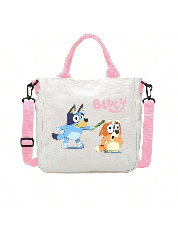 Cross-Border Cartoon Pattern Peripheral Canvas Bag Student Shoulder Bag Detachable Shoulder Strap Handbag Tote Bag