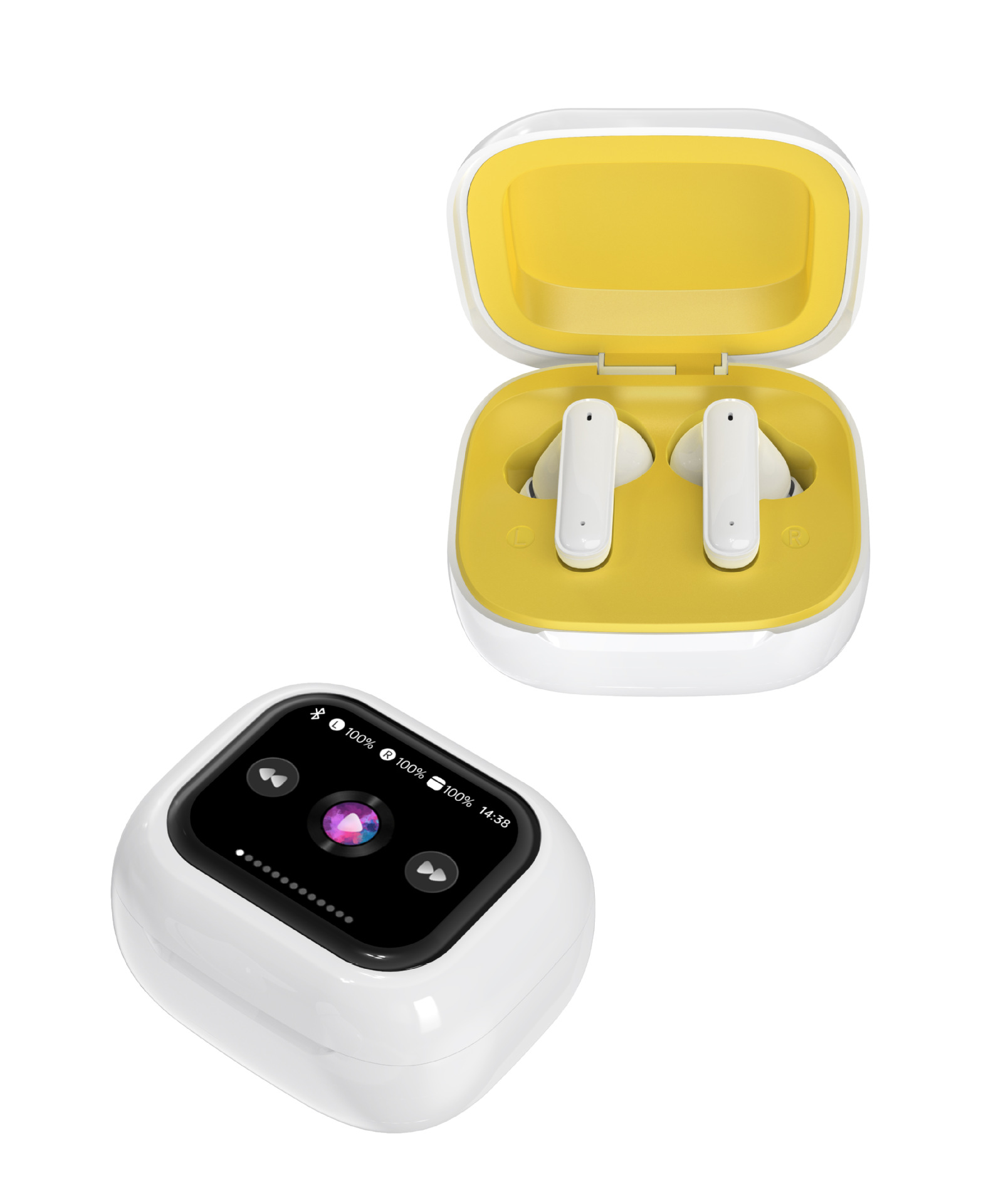 Nuevos auriculares Bluetooth inalámbricos con pantalla a color ENC con reducción de ruido, auriculares inteligentes con alta calidad de sonido en la oreja, duración de la batería de larga duración