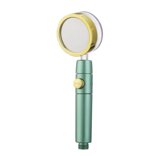 Cross-border small waisted Guangzhou Tower turbo shower head green pressurized fan shower faucet shower head