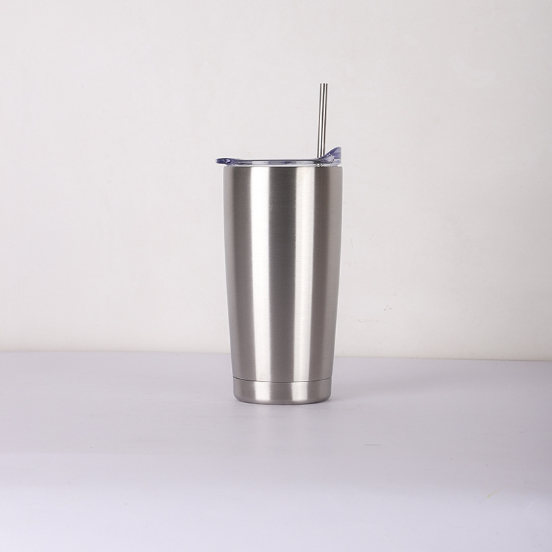 20 vasos térmicos con forma de coche, vasos de cerveza con aislamiento al vacío de acero inoxidable 304 con pajita, portátiles y a prueba de fugas.