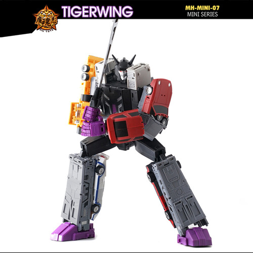 Mohunzhi MH-MINI07 Flying Tiger Combination Set Five-in-One Car Transformation Toy Model Blockade Robbery