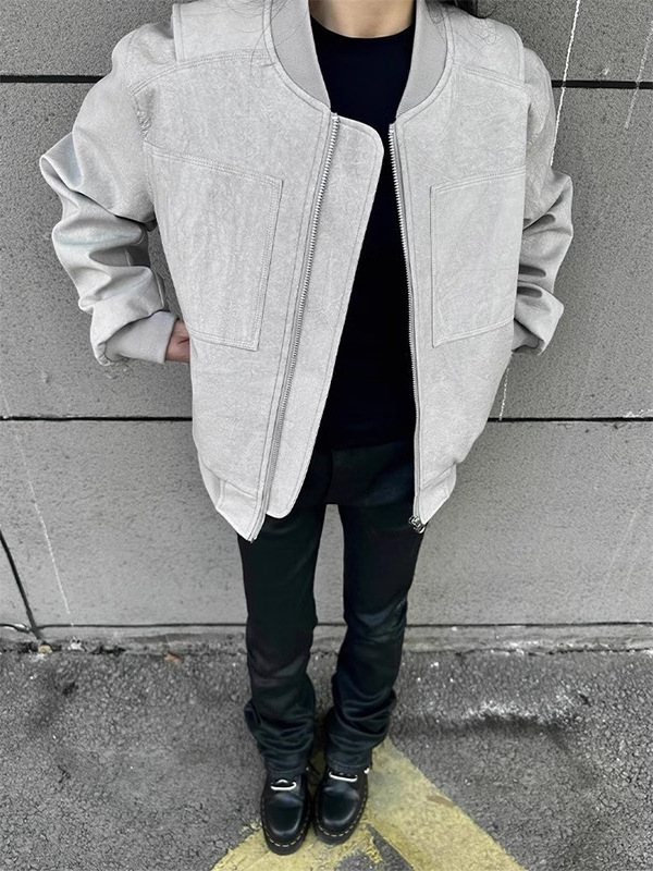 gosnace American Style Retro Short Coat Men's Autumn and Winter cleanfit Baseball Suit Bomber Jacket Cotton-padded Coat