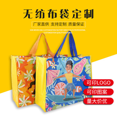 定做加厚pp塑料手提尼龙编织袋 覆膜购物复合编织蛇皮袋定制 彩印|ru