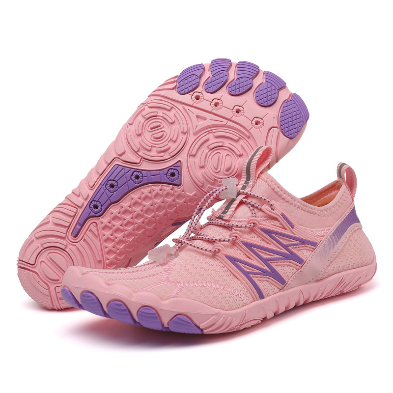 Comercio exterior nuevo al aire libre zapatos de baño para hombres y mujeres zapatos de baño de playa con cinco dedos con fugas de agua transpirables y secos rápidos zapatos de pareja