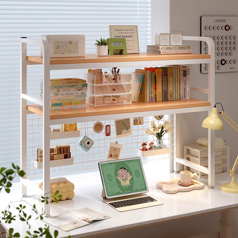 INS estilo agujero tablero de escritorio estante de almacenamiento estantería de múltiples capas estudiante dormitorio escritorio de la computadora escritorio estante de escritorio