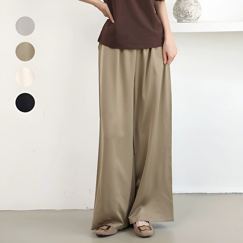 Новые повседневные брюки Lotte в осеннем стиле для женщин, миниатюрные, элитные, ленивые, гладкие, прямые брюки, длинный стиль.