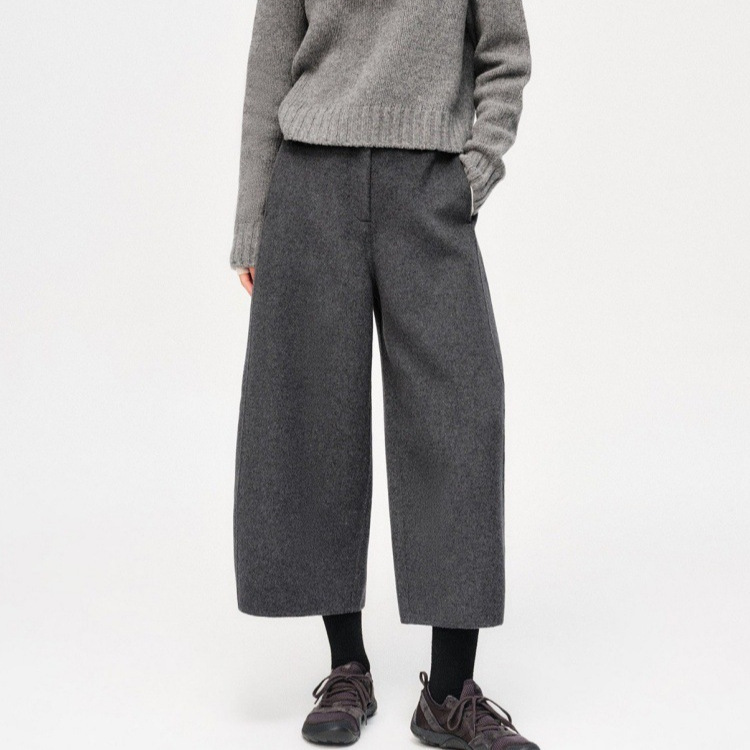 Casual wool and cashmere double-sided fabric skin-friendly tailored curved nine-point pants TR100010/TR120010 Casual wool and cashmere double-sided fabric skin-friendly tailored curved nine-point pants TR100010/TR120010