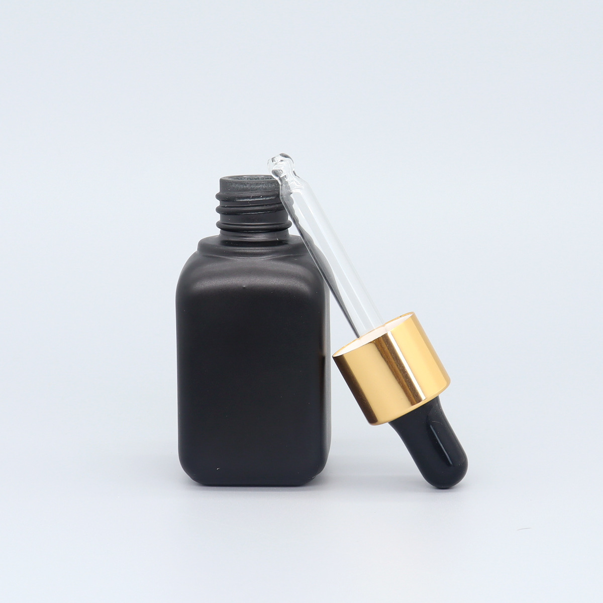 30ML 四方亚黑精油瓶滴管 分装瓶
