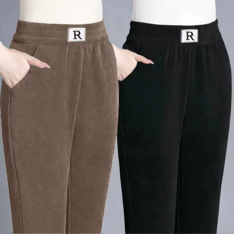 Теплые брюки для мамы, свободный крой, Oversize