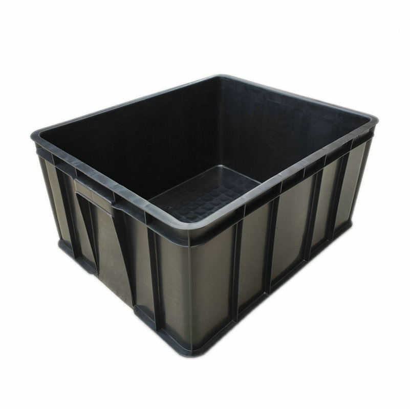 仓库防静电PP塑料周转箱带盖塑料箱 电子元器件塑胶箱 配件收纳箱