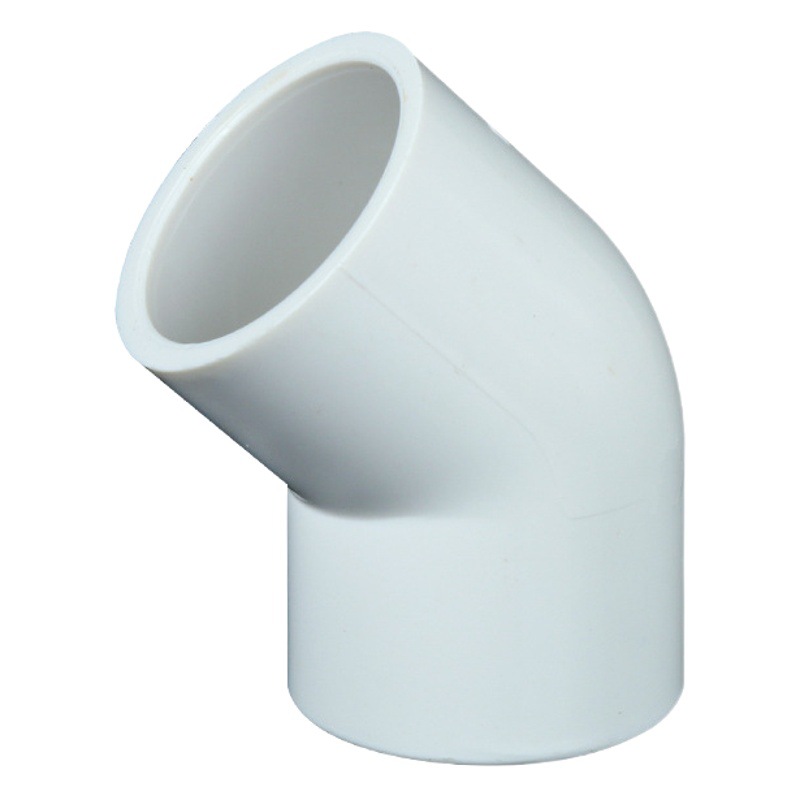 Accesorios de PVC para tuberías de agua: Conector de codo de 45 grados, curva recta, curva pequeña, media curva 20200, duradero y engrosado para suministro de agua al por mayor