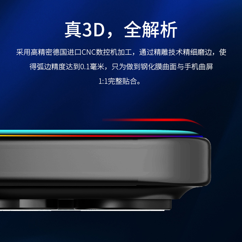 NILLKIN para iPhone16Pro película de cobertura completa 3D película protectora de vidrio temperado a prueba de explosiones Apple 16