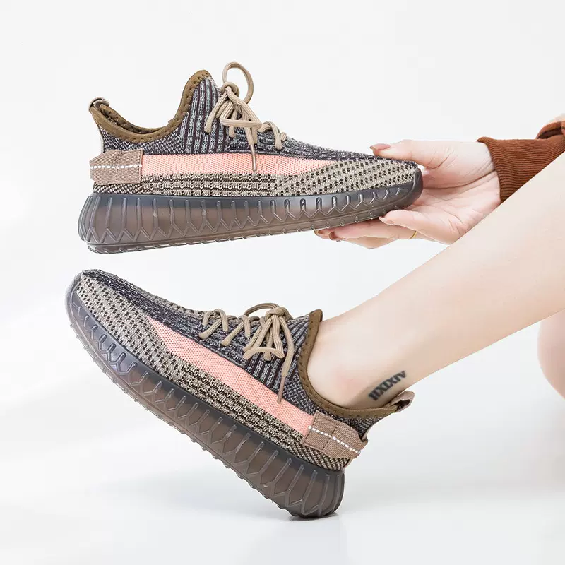 2023夏季新款椰子鞋情侣款飞织透气休闲运动鞋女软底百搭网面鞋