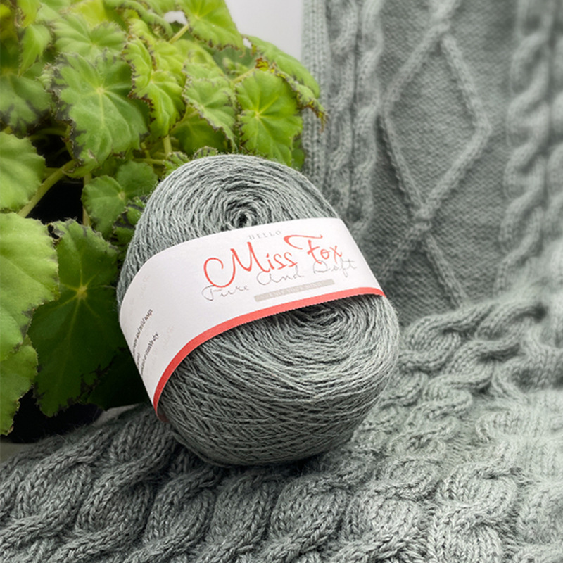 比羊绒还保暖纯狐狸绒毛线团可贴身毛衣围巾帽子手编DIY材料批发