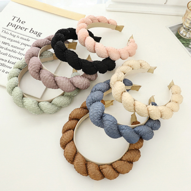 New European And American Style Braid Women's Outing Hair Band Hair Tie Simple Temperament Korean Style Hair Band R220 display picture 16